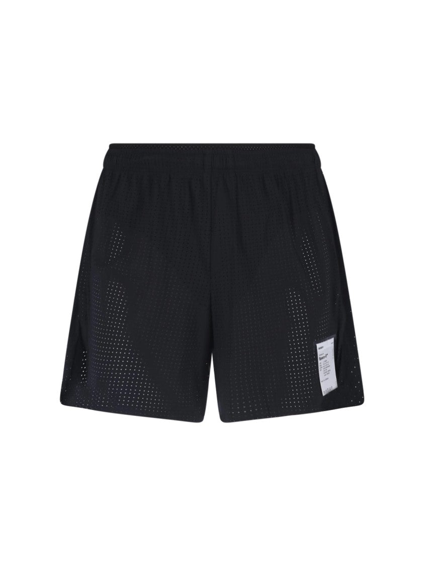 Satisfy Black Lightweight Perforated Fabric Shorts