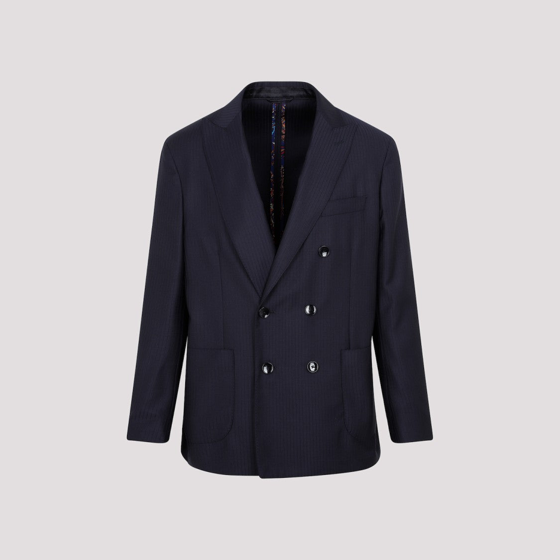 Etro Blue Virgin Wool Jacket