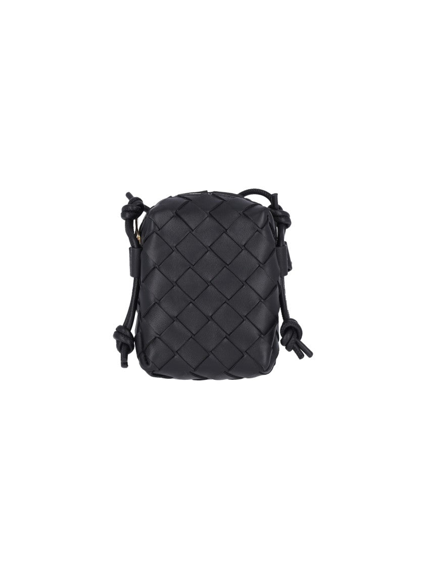 Bottega Veneta Mini Intrecciato Lambskin Shoulder Bag With Knot Details