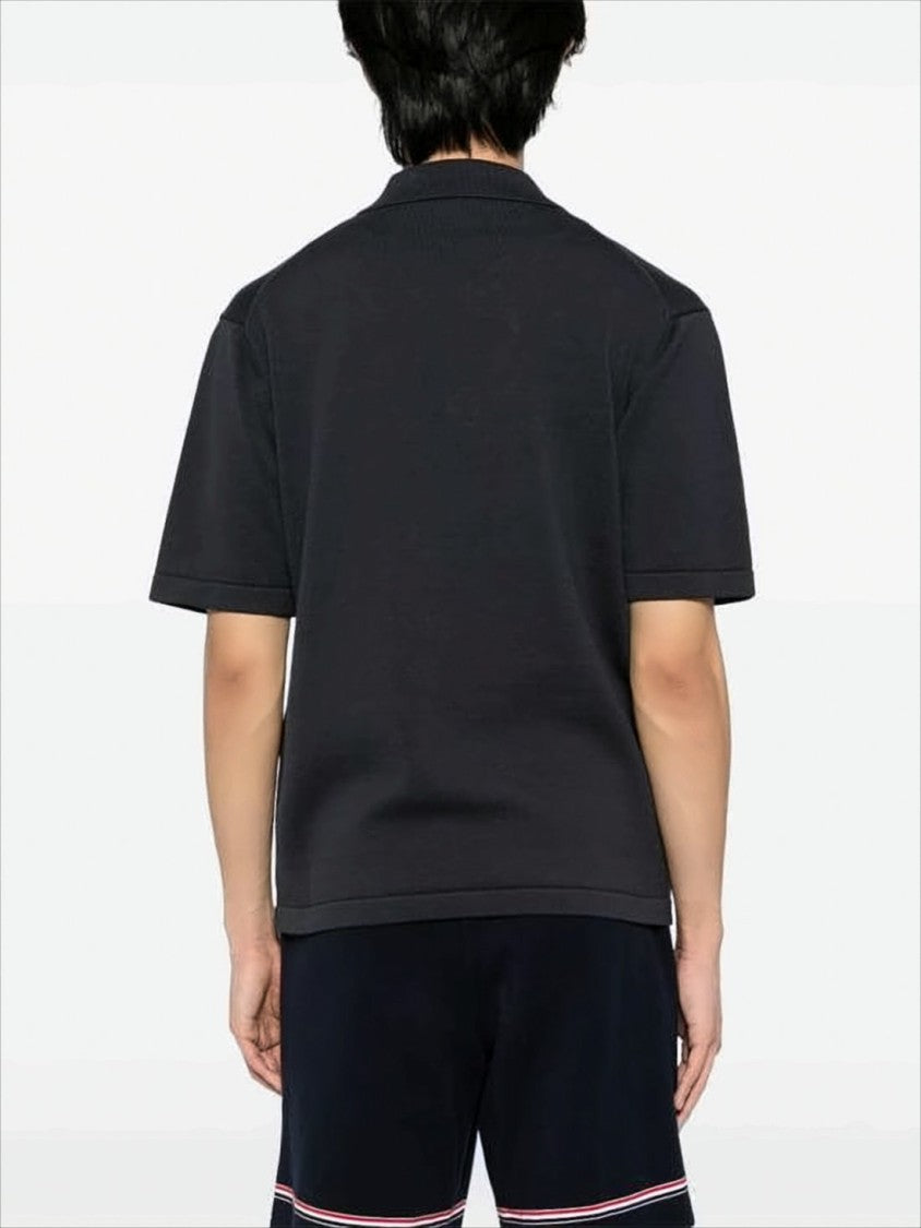 Maison Kitsuné Subtle V-Neck Polo Shirt With Embroidered Emblem