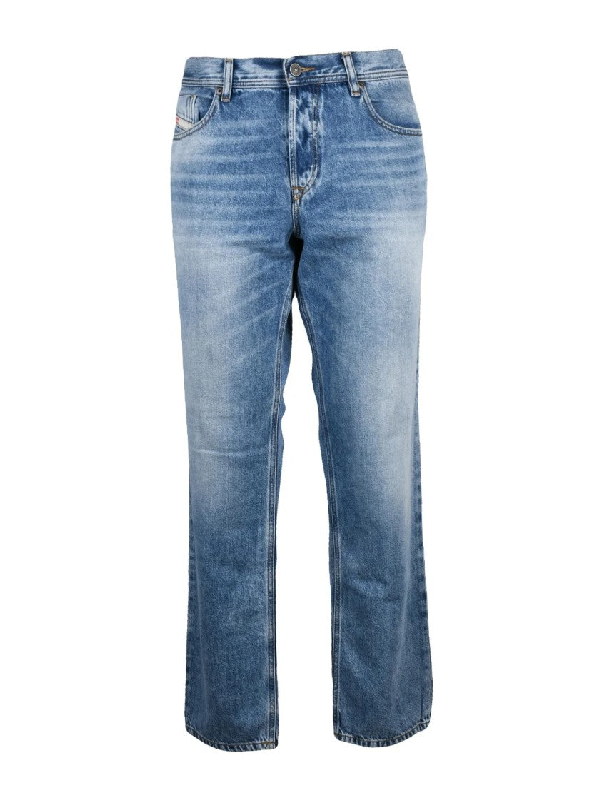 Diesel Blue Cotton-Lyocell Regular Jeans