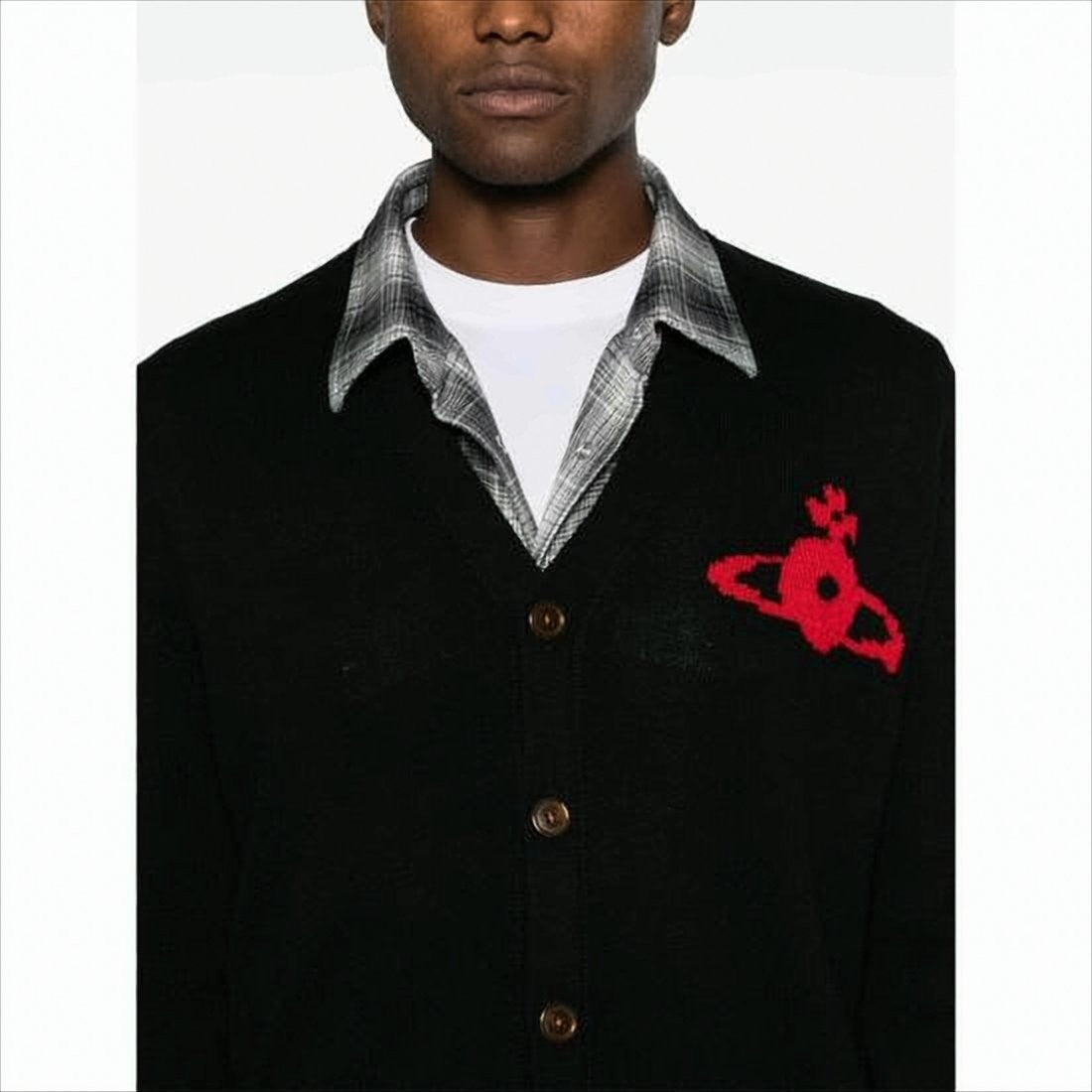 Vivienne Westwood Classic V-Neck Wool Cardigan With Button-Down Front