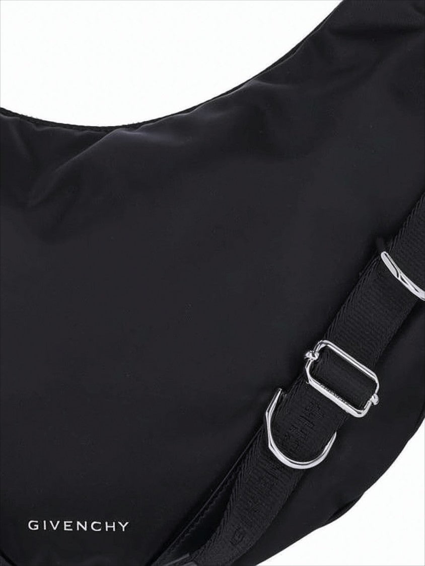 Givenchy Crescent-Shaped Black Shoulder Bag With Adjustable Straps