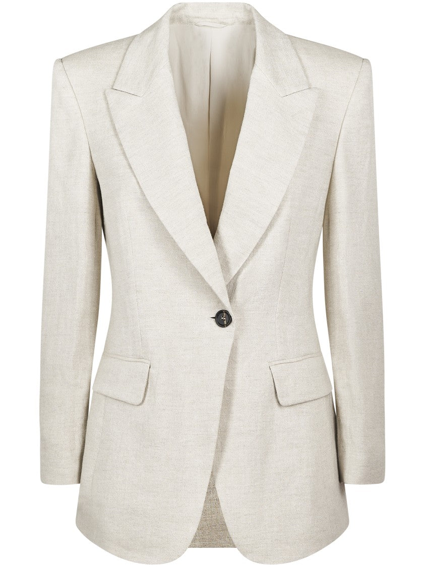 Brunello Cucinelli Tailored Beige Jacket With Classic Lapel