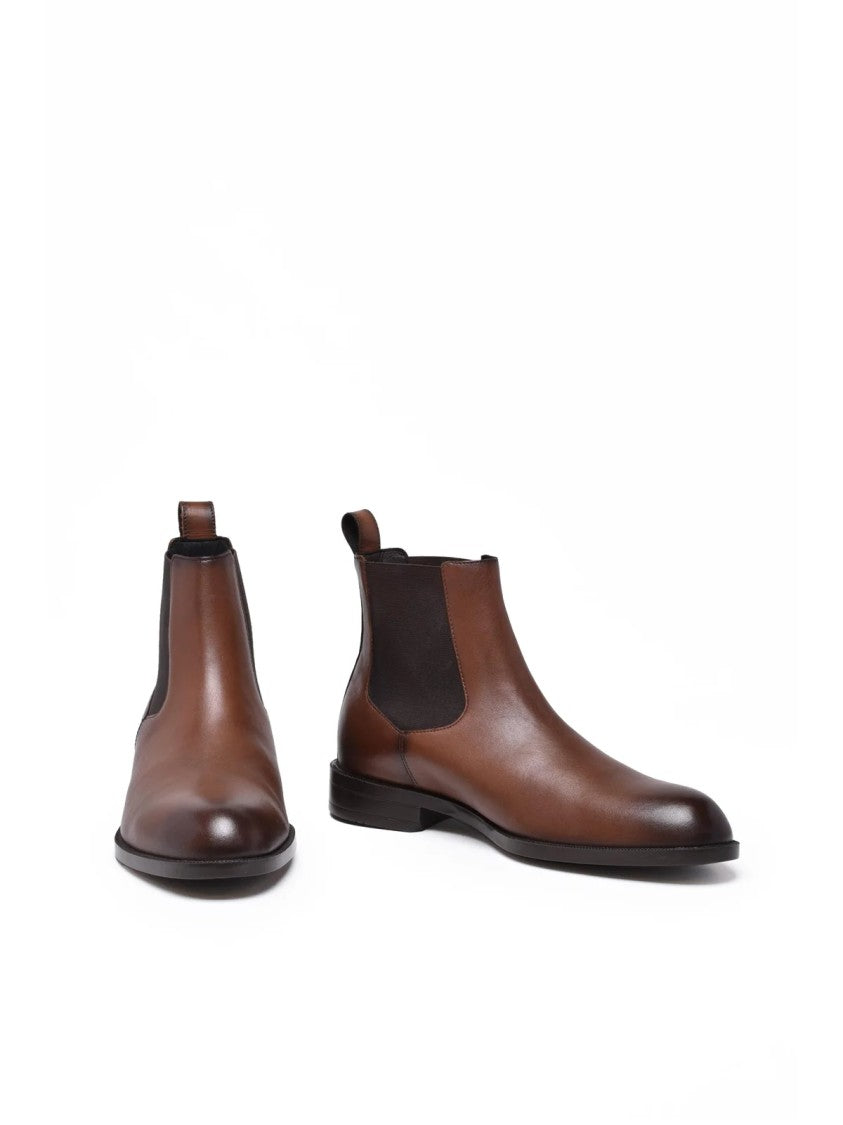 Boss Brown Leather Chelsea Boots