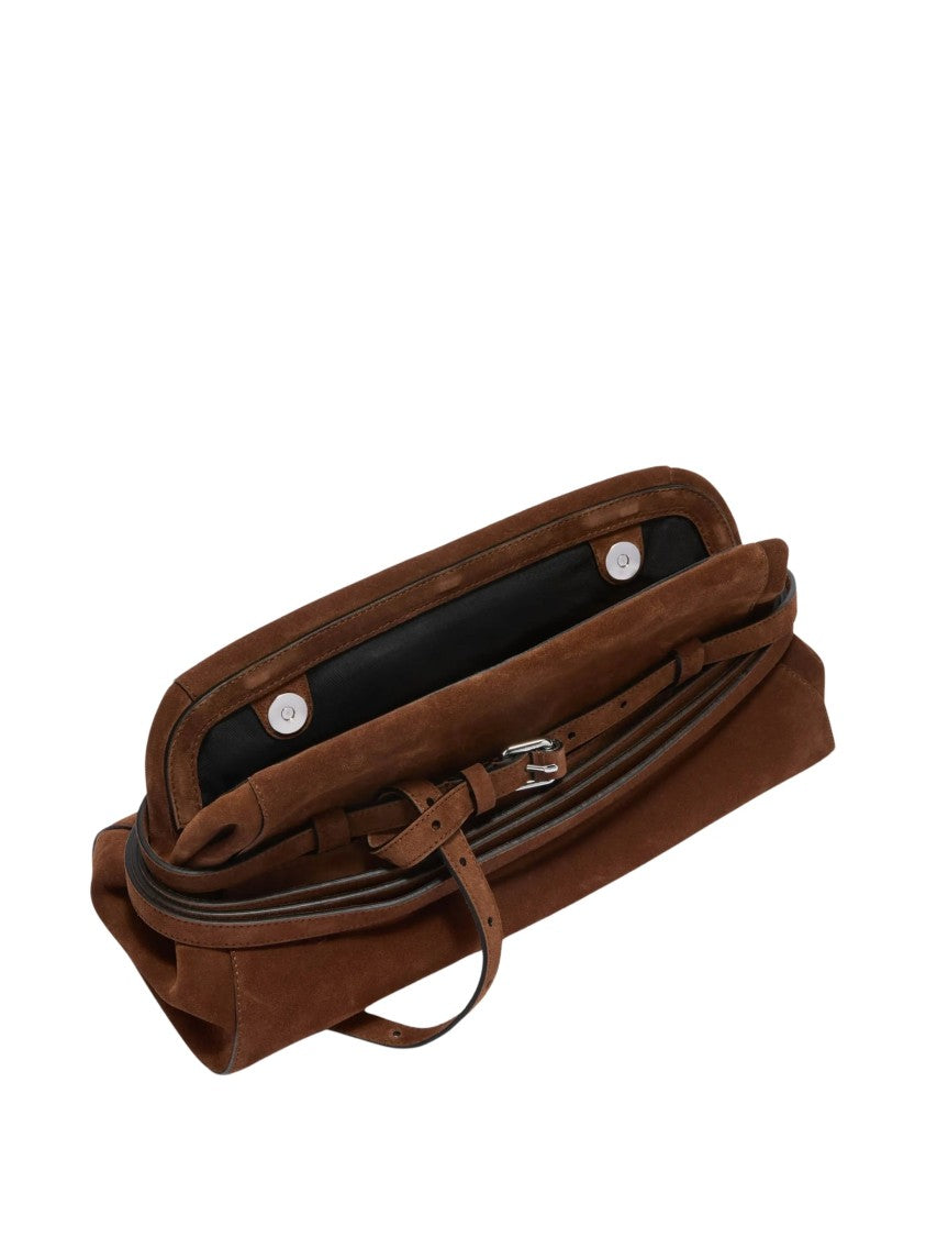 Moschino Borsa Crosta Suede Shoulder Bag