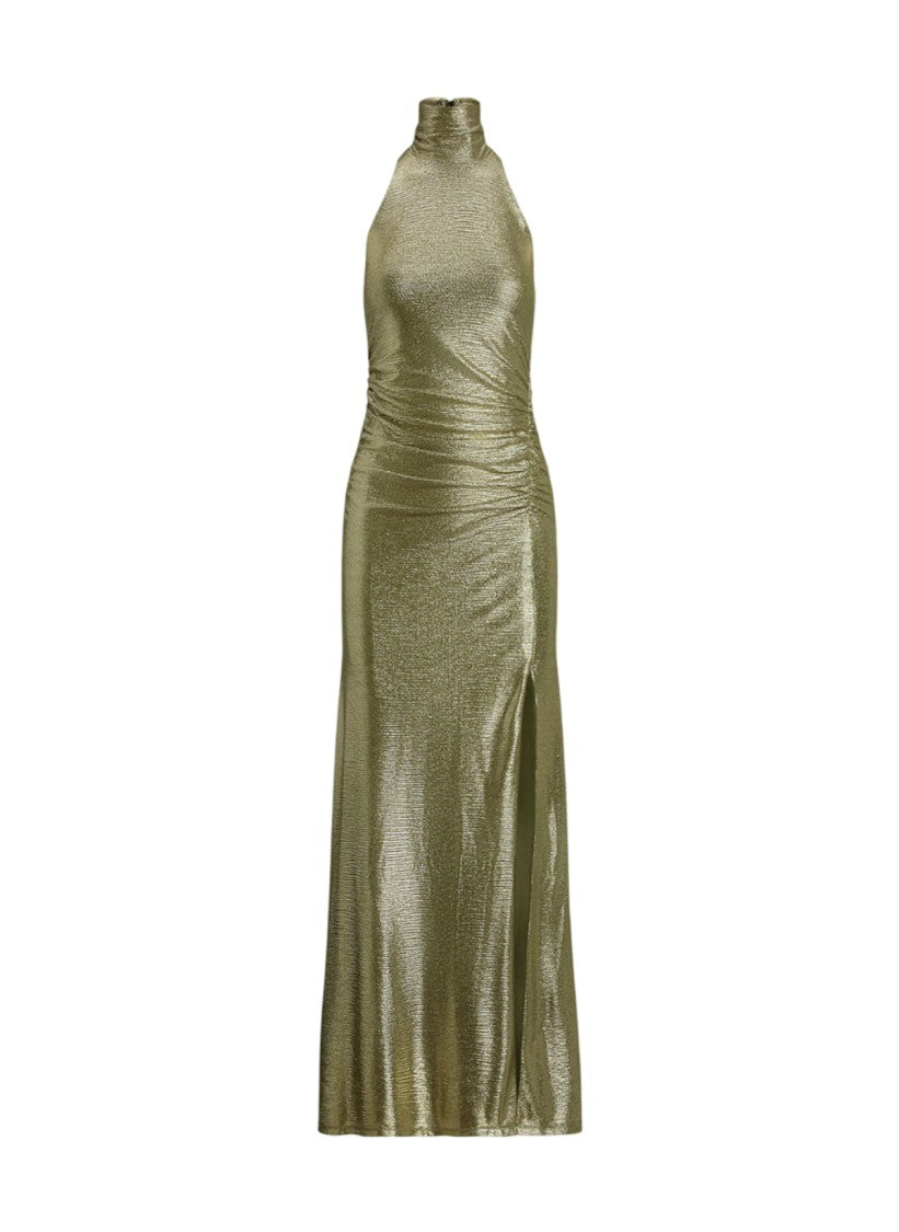 Lauren Ralph Lauren Floor-Length Green Dress With High Neckline