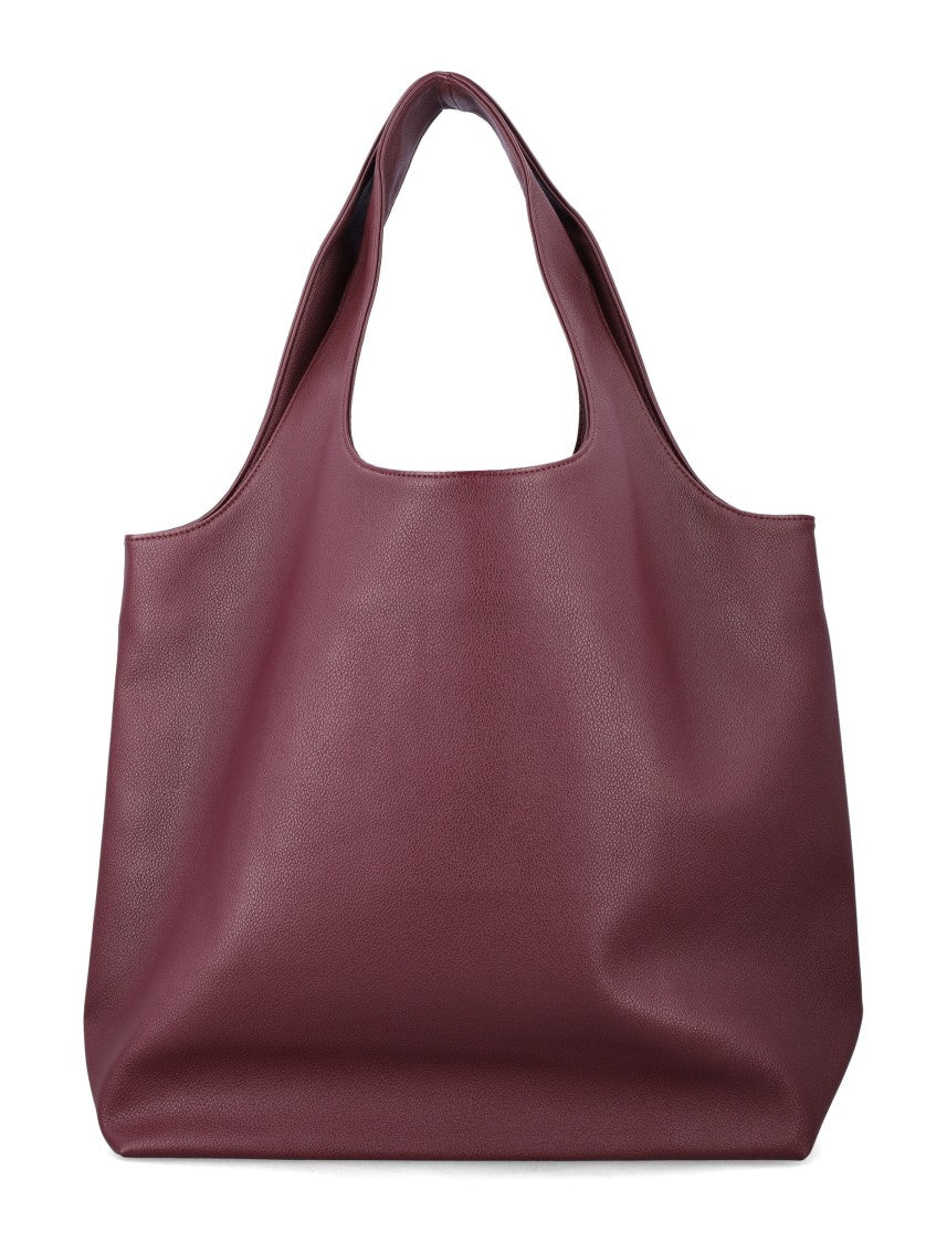 A.P.C. Ninon Structured White Logo Shopper