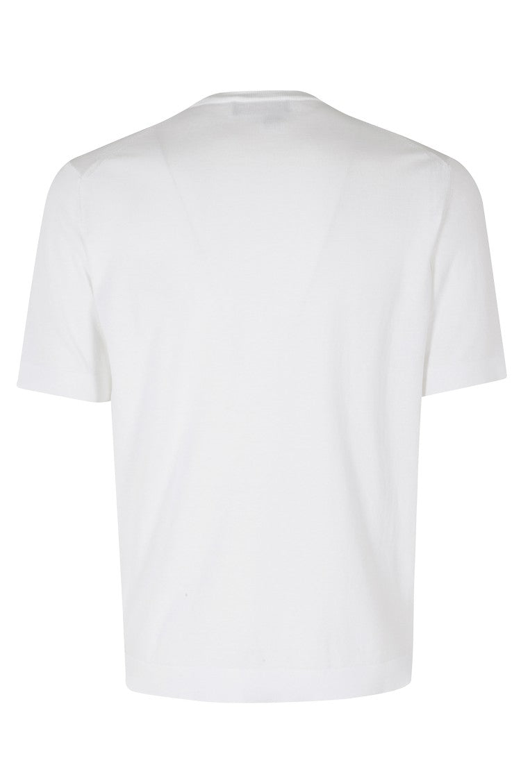 Filippo De Laurentiis White Straight-Cut Cotton T-Shirt