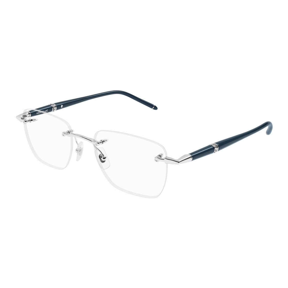 Montblanc Mb0346o Rimless Rectangular Eyeglasses With Adjustable Nose Pads