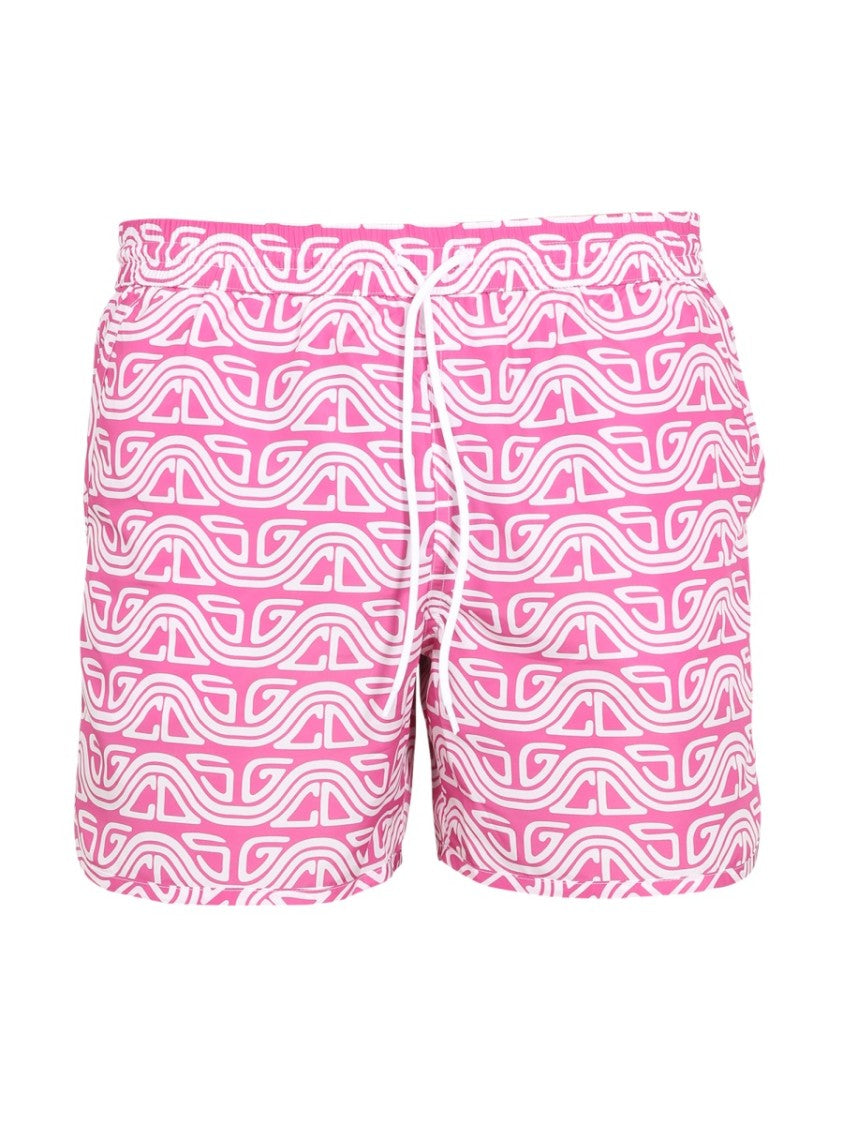 Gcds Waved Print Swim Shorts