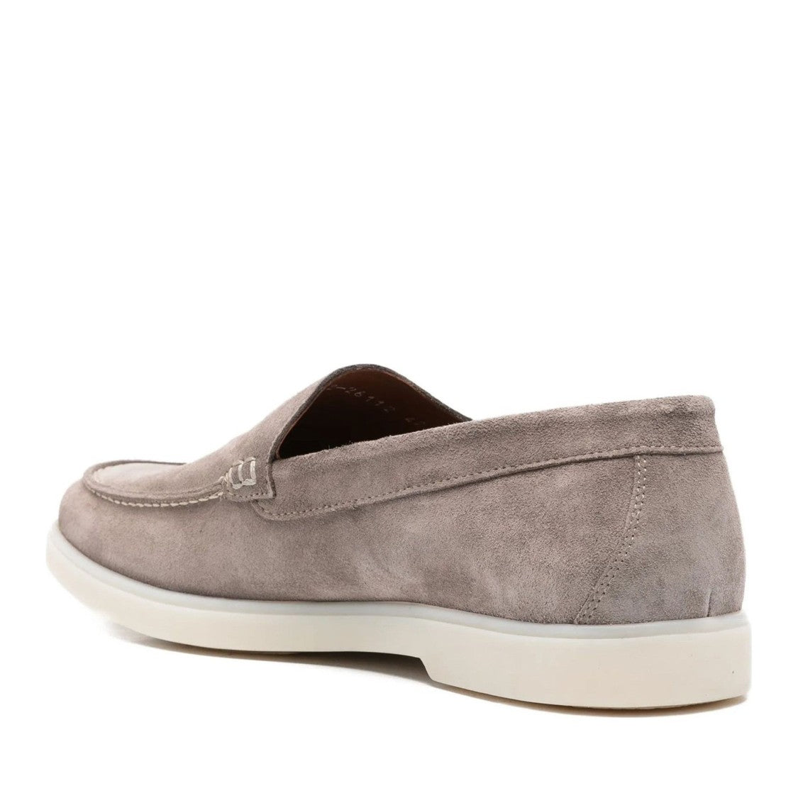 John Harrison Beige Suede Flat Sole Loafers