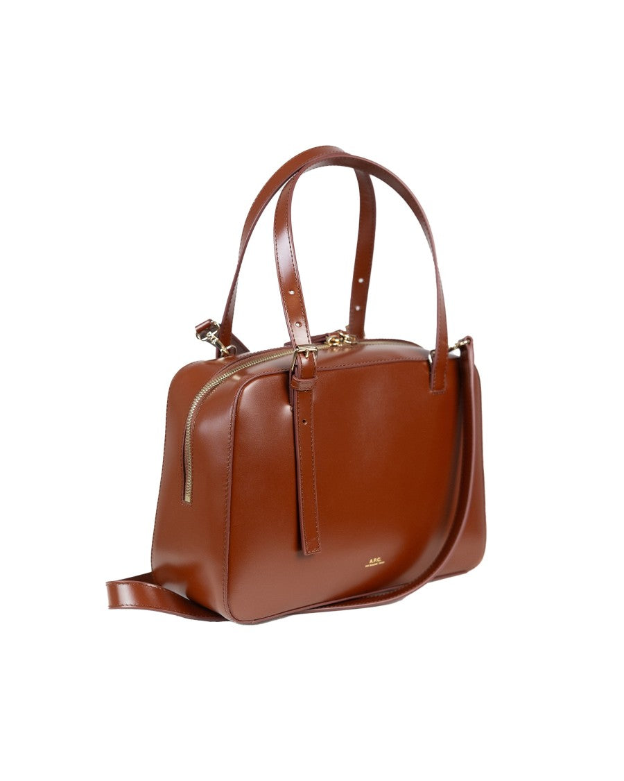 A.P.C. Virginie Box Handbag Nut Brown