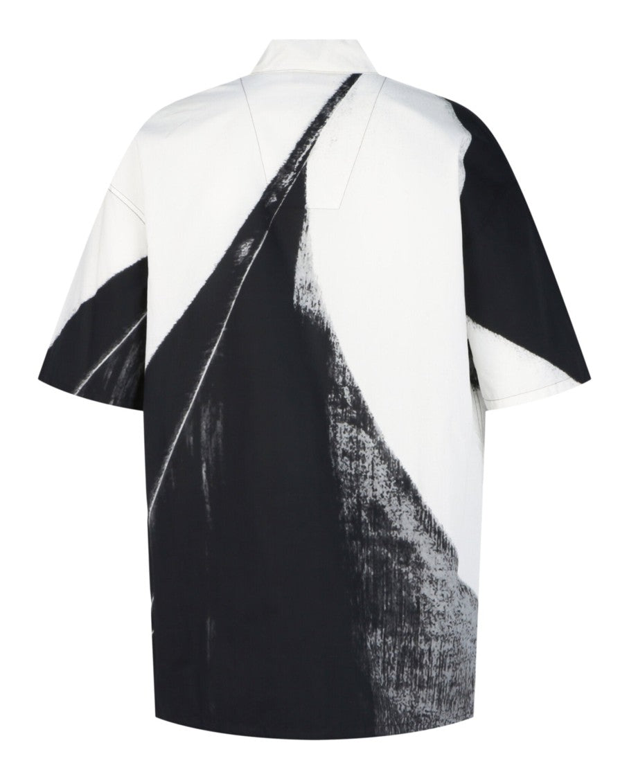 Alexander Mcqueen Brushstroke Print Hawaiian Shirt