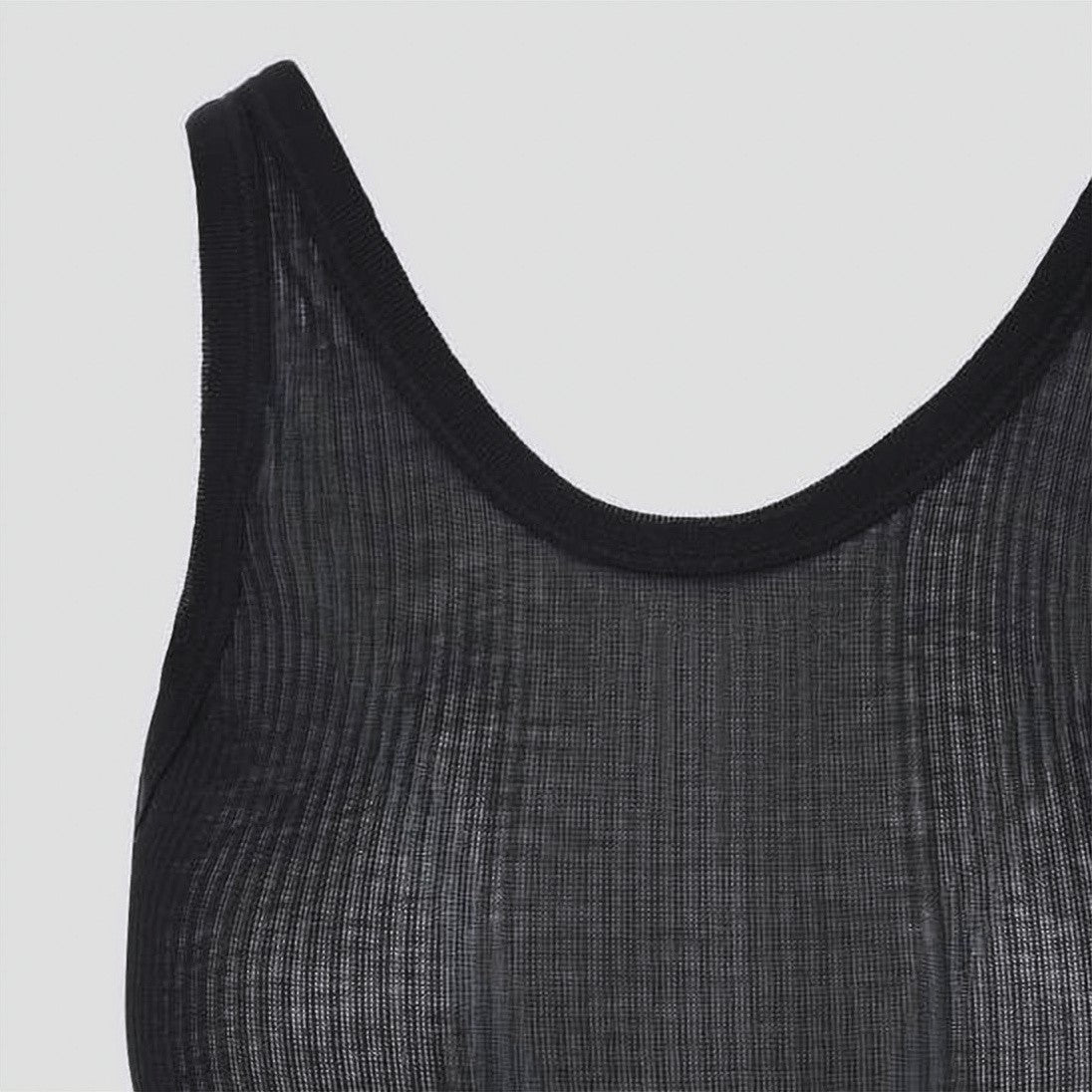 Lemaire Seamless Fitted Tank Top With Fine Ribbed Texture