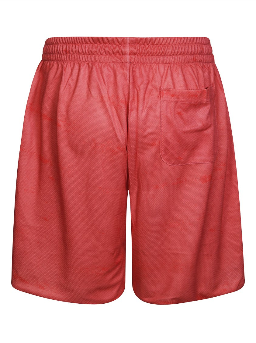 Diesel Graphic Print Shorts With Elastic Waistband