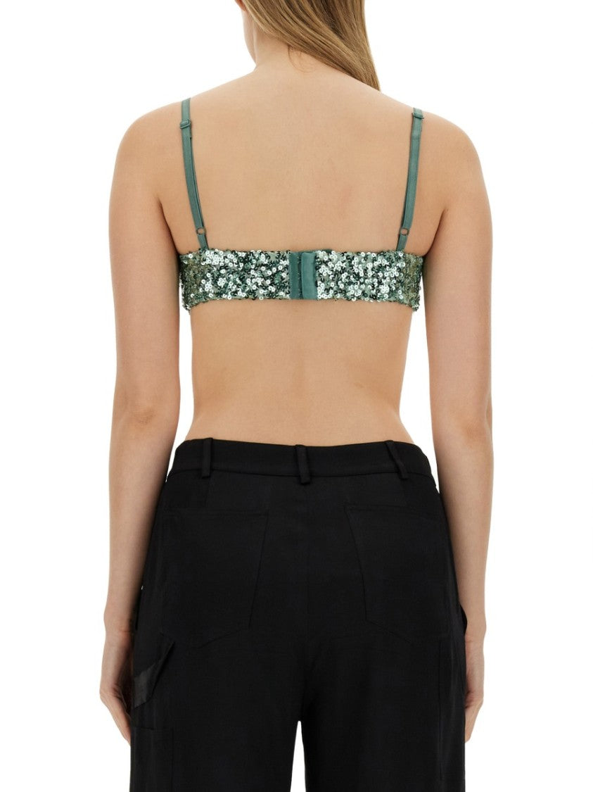 Moschino Cropped Sequined Top