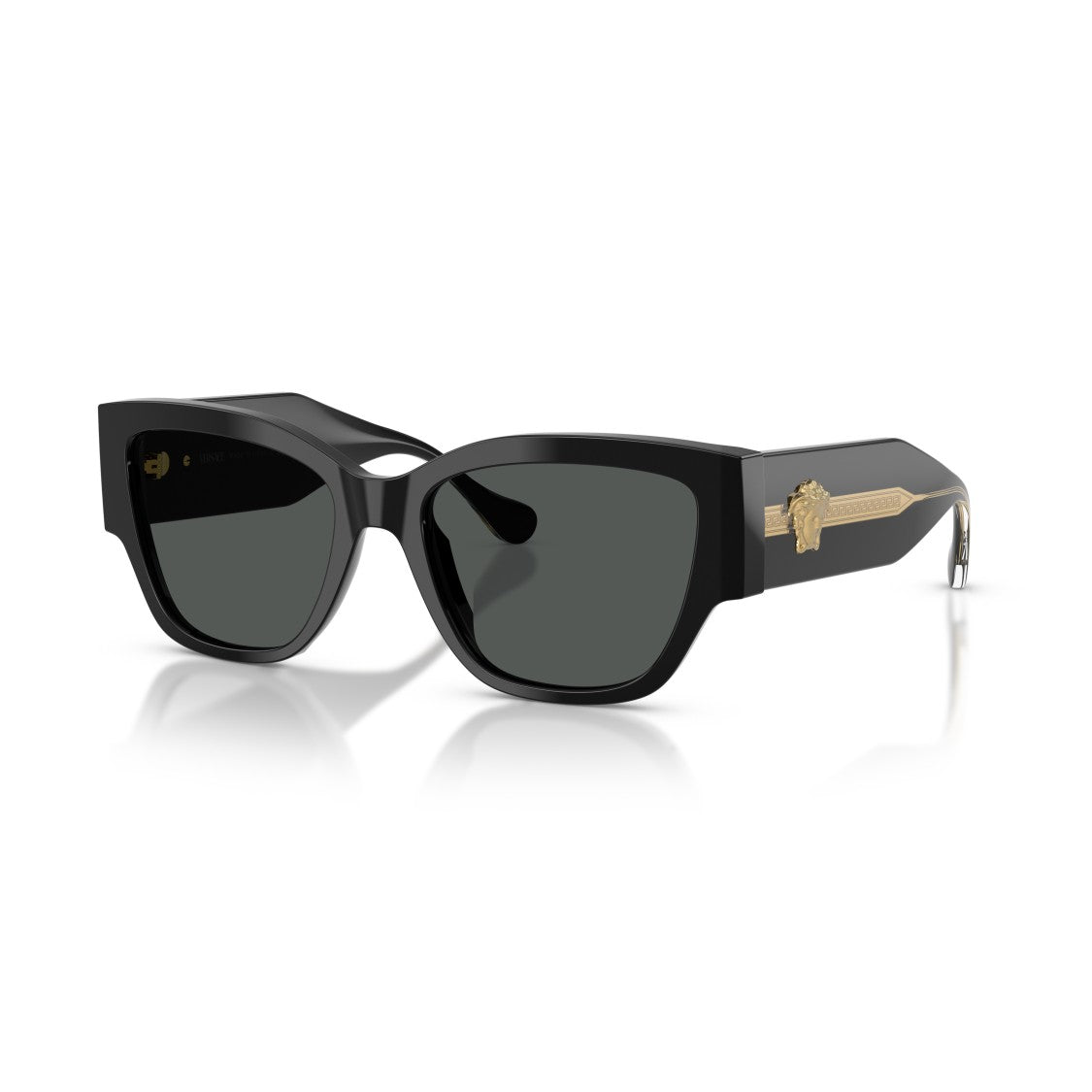 Versace Oversized Square Frame Sunglasses With Gold-Tone Emblem