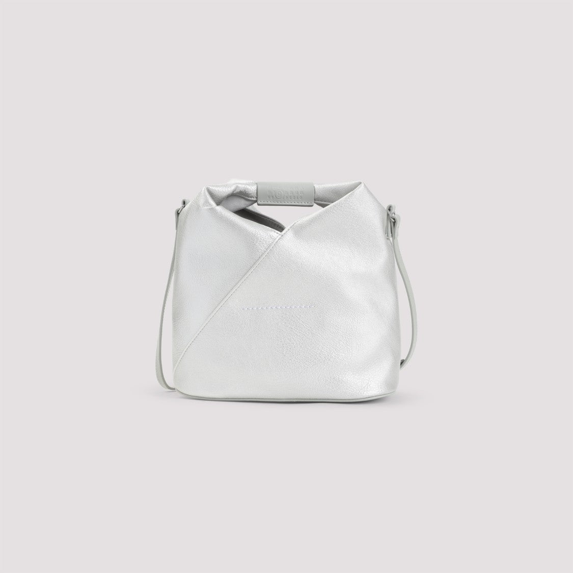Mm6 By Maison Margiela Silver Polyurethane Crossbody Bag With Adjustable Strap