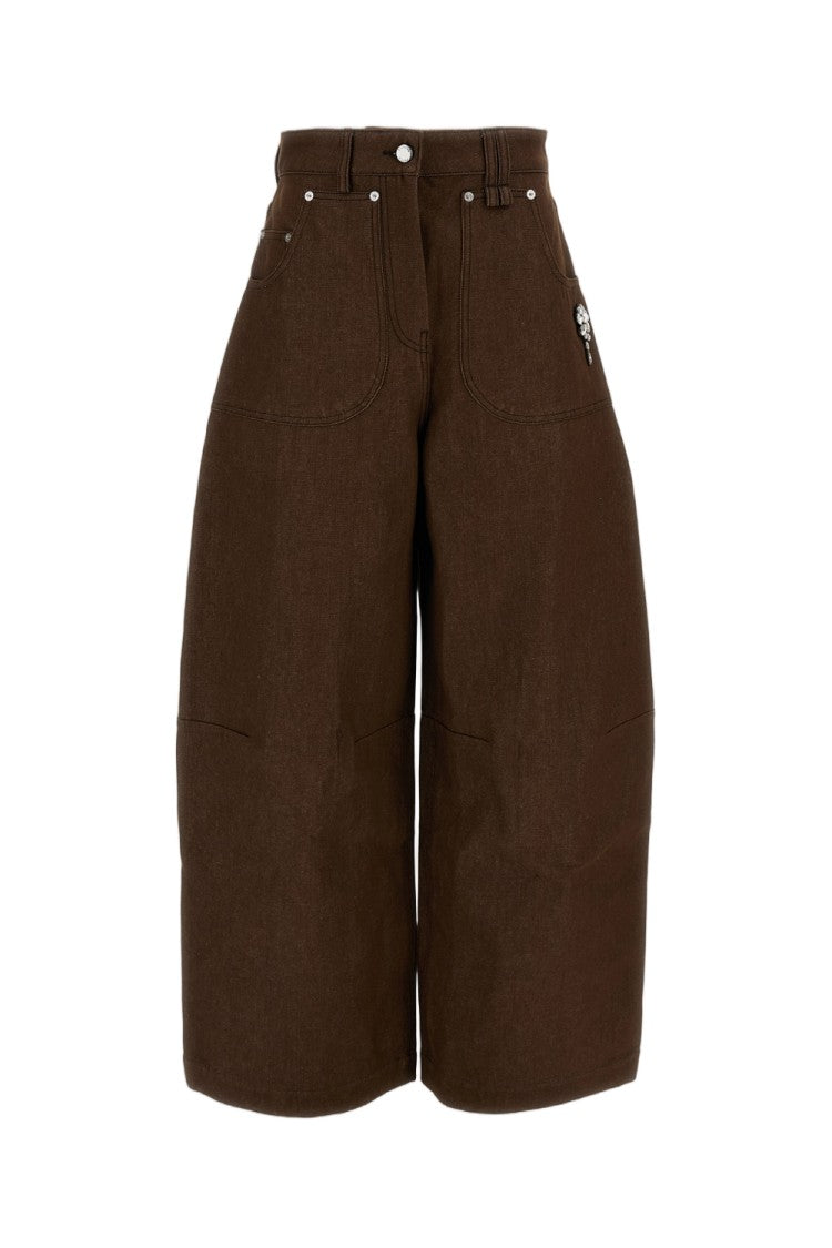 Simone Rocha Brown Utility Curve Cotton Jeans