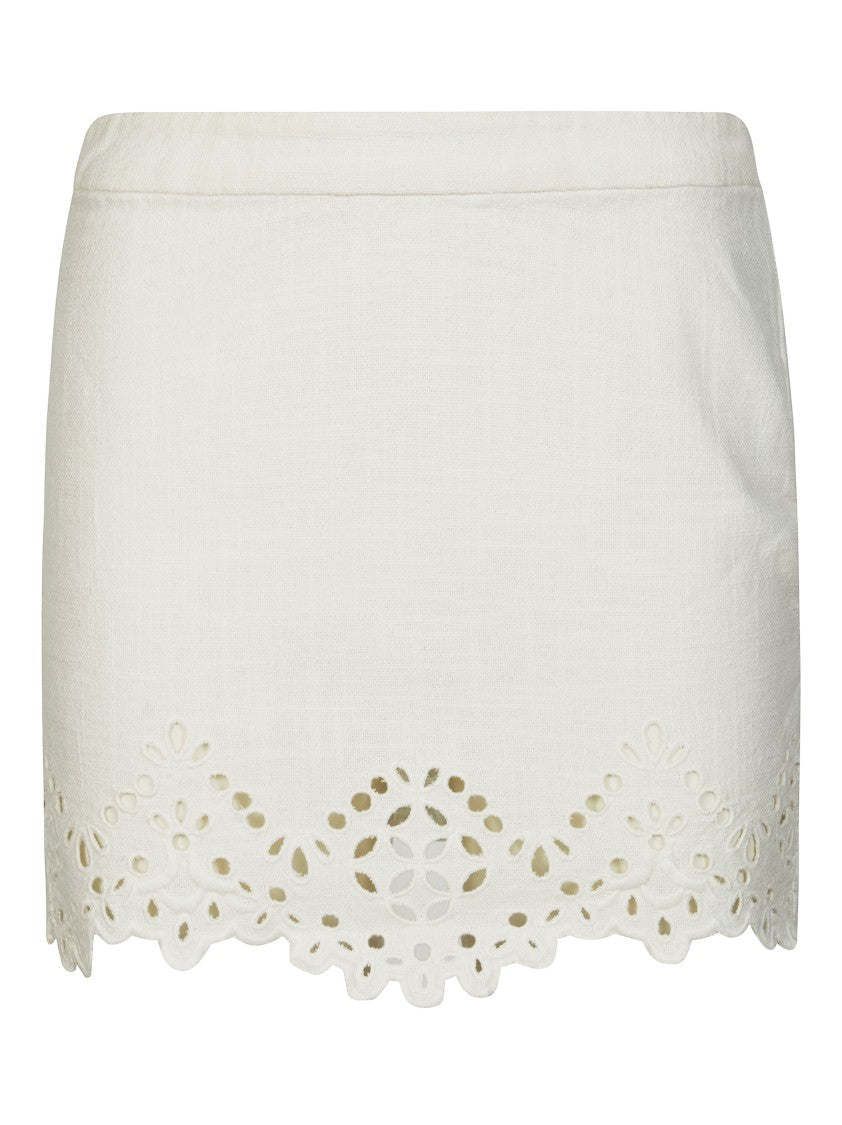 Isabel Marant Étoile Scalloped Hem Cut Out Skirt
