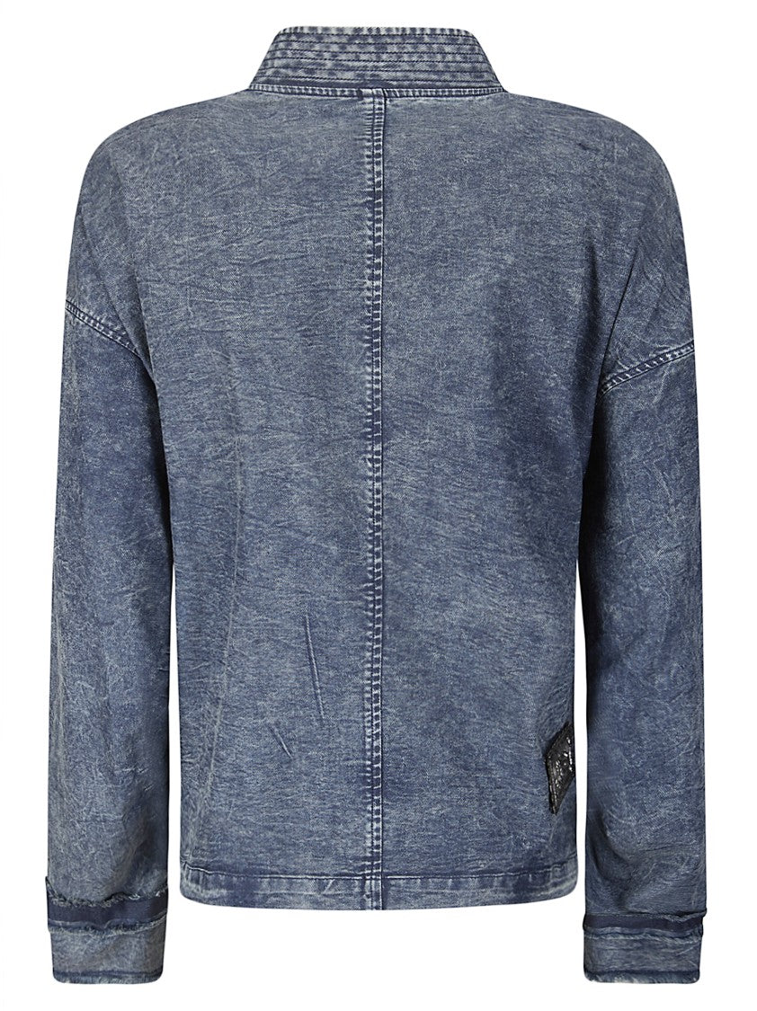 Hui Chinese-Style Denim Jacket With Structured Silhouette