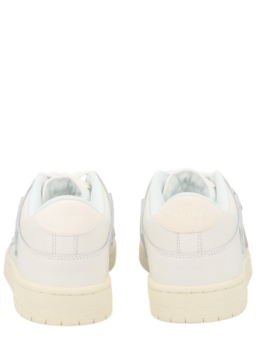 Amiri White Low-Top Perforated Contrast Sole Sneakers