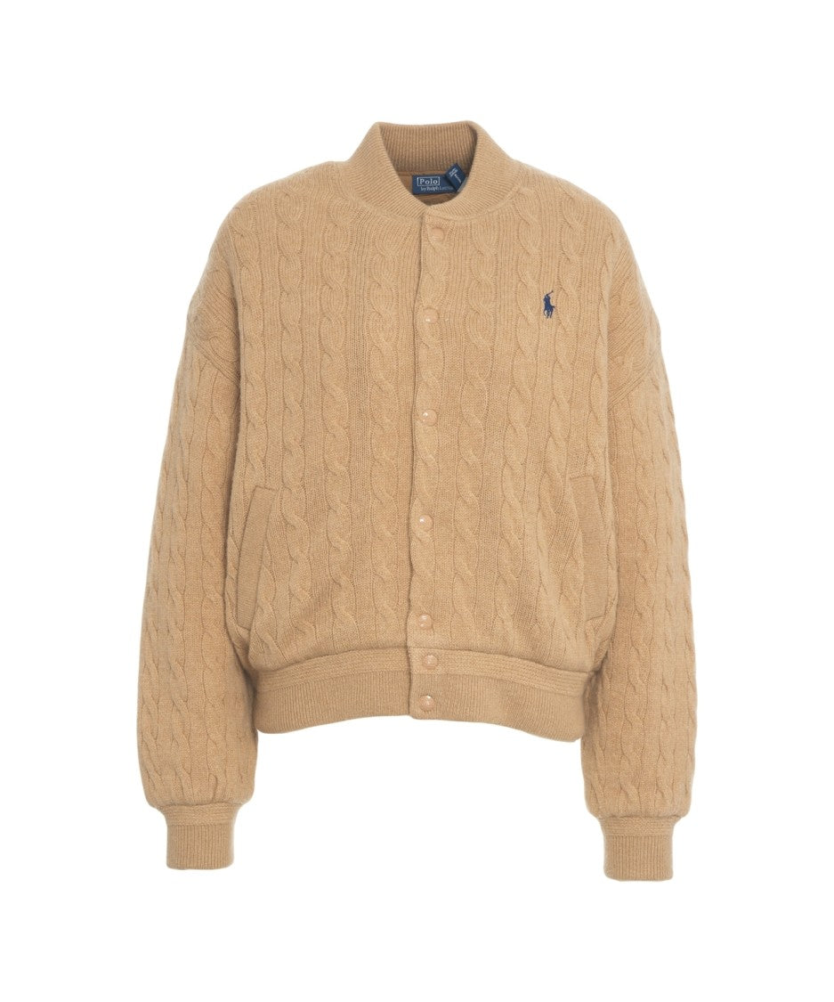 Polo Ralph Lauren Cable-Knit Bomber Jacket