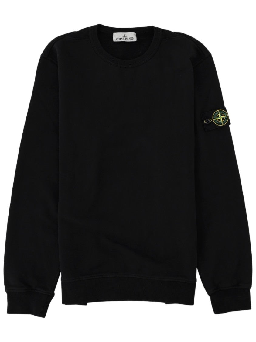 Stone Island Crewneck Patch Logo Cotton Sweatshirt