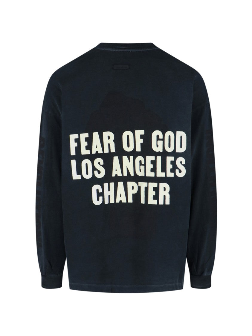 Fear Of God "Disciples" T-Shirt, In Black Cotton, Crew Neck