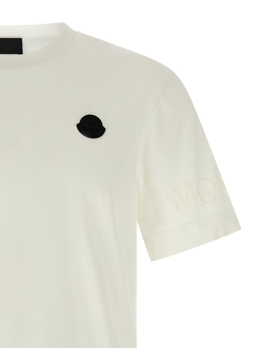 Moncler Cotton Jersey T-Shirt With Contrasting Logo Patch