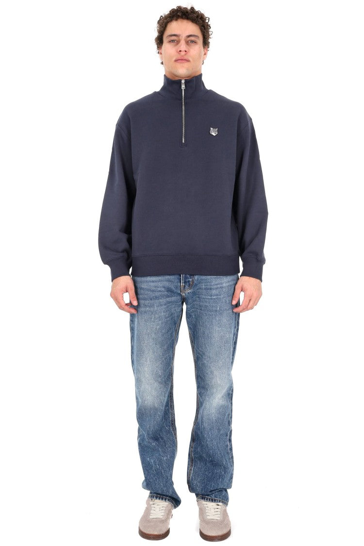 Maison Kitsuné Fox Comfort Fit Half-Zip Hoodie