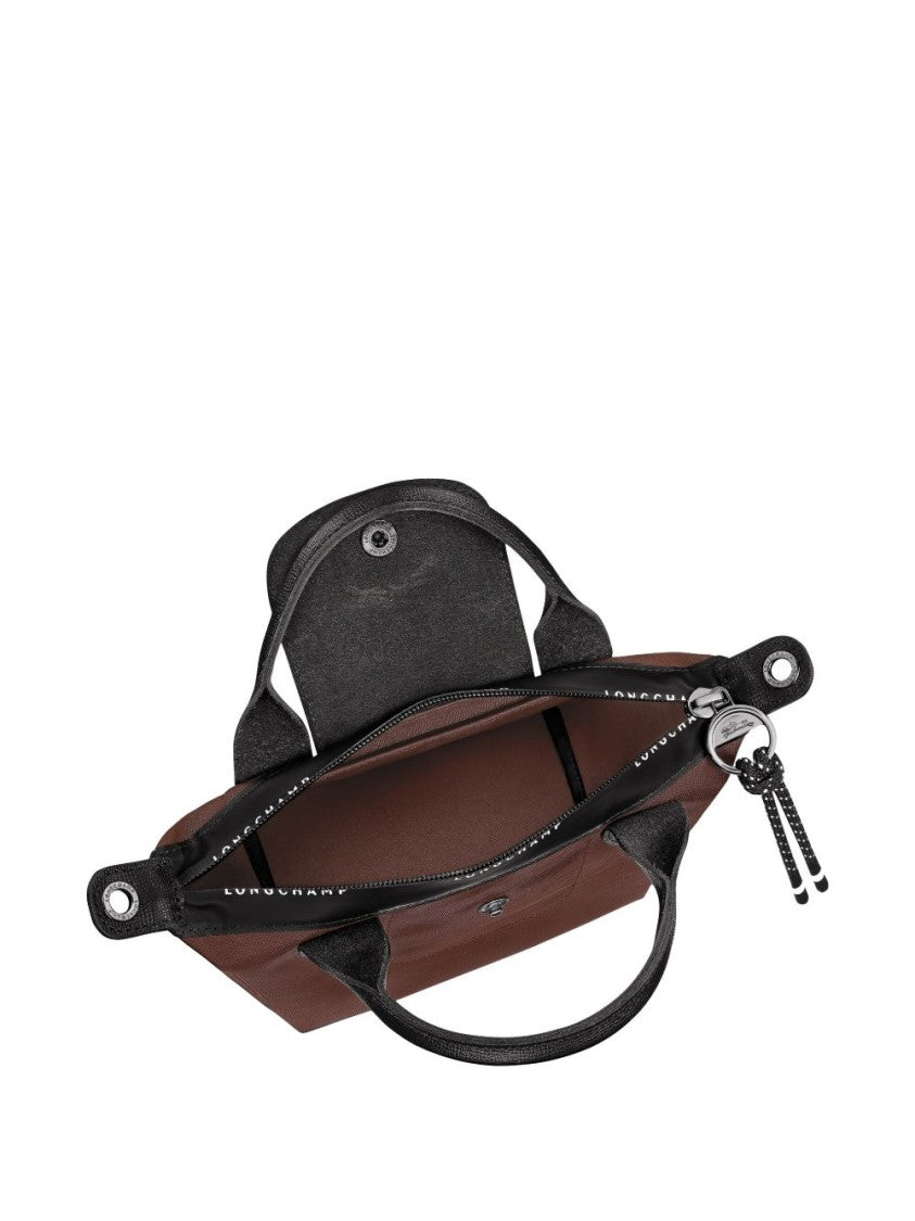 Longchamp Brown Cowhide Trimmed Polyamide Tote Bag