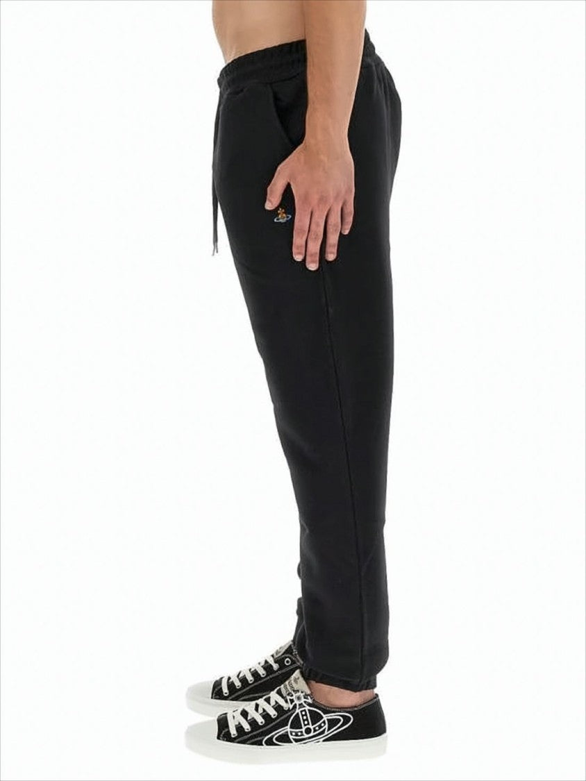 Vivienne Westwood Relaxed Fit Black Jogger Pants With Tapered Cuffs