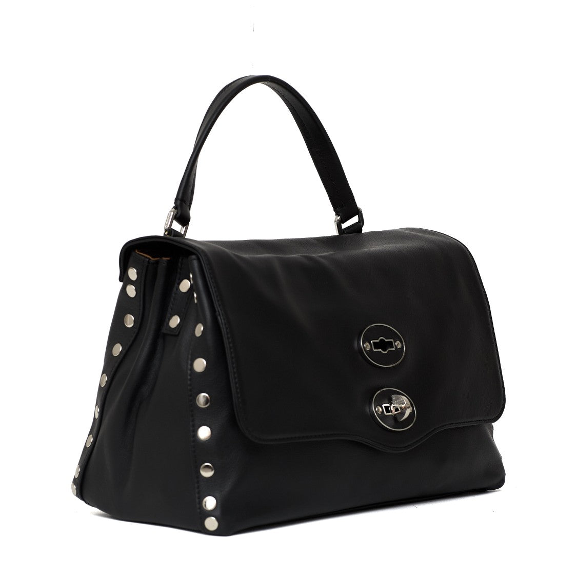 Zanellato Nappa Plongé Turn-Lock Structured Leather Shoulder Bag