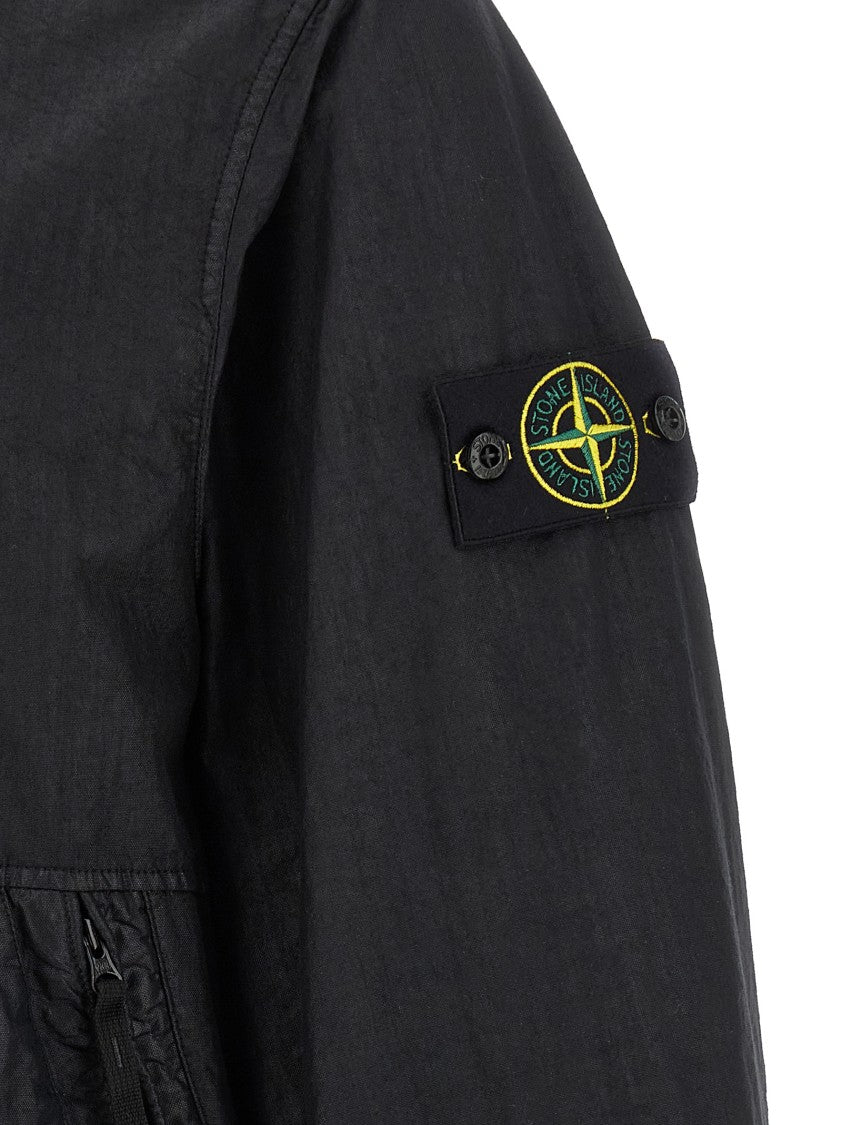 Stone Island Marbled Panama Woven Jacket With Adjustable Hood