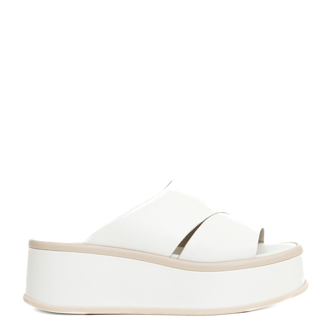 Patrizia Bonfanti 5Cm Wedge Slipper White Leather