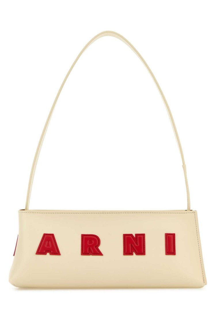 Marni Ivory Leather Shoulder Bag