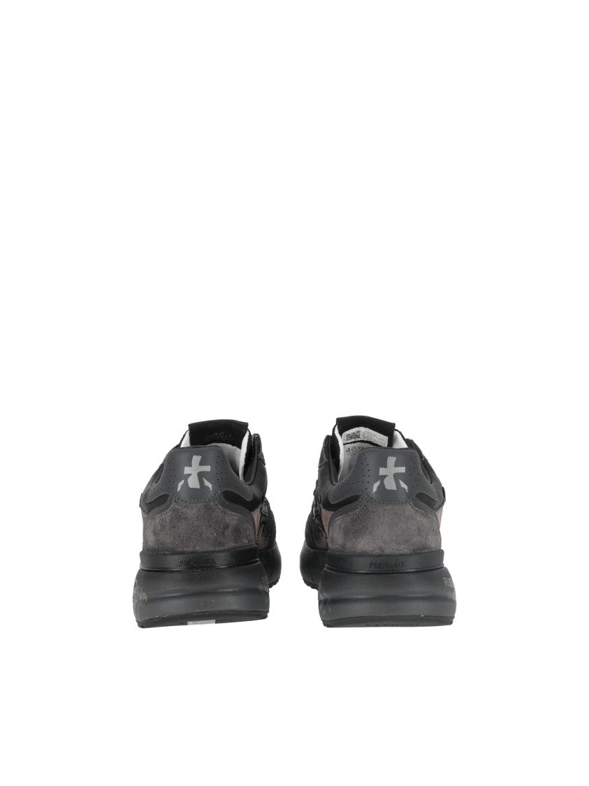 Premiata Black/Brown Mick0.1 Low-Top Sneakers
