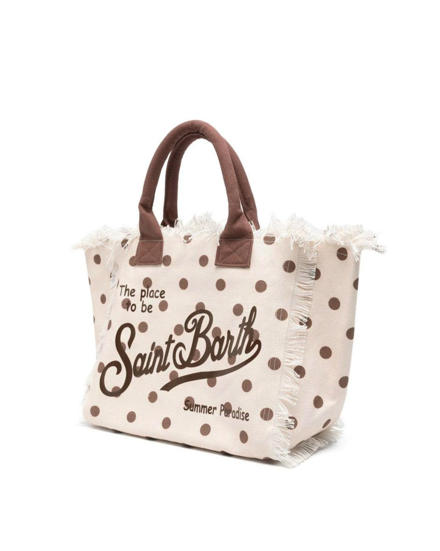 Mc2 Saint Barth Fringed Cotton Canvas Tote Bag
