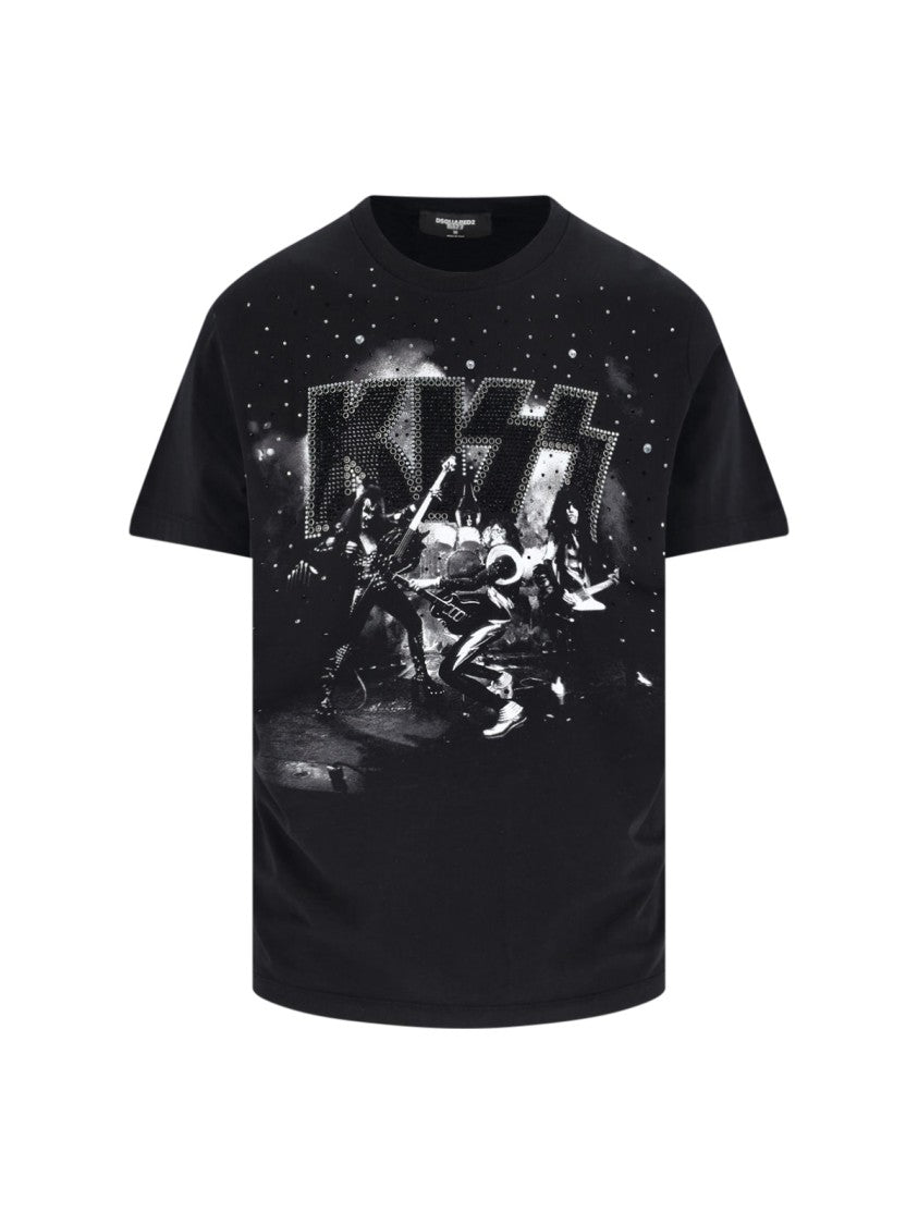 Dsquared2 Cigarette Fit Black Cotton T-Shirt