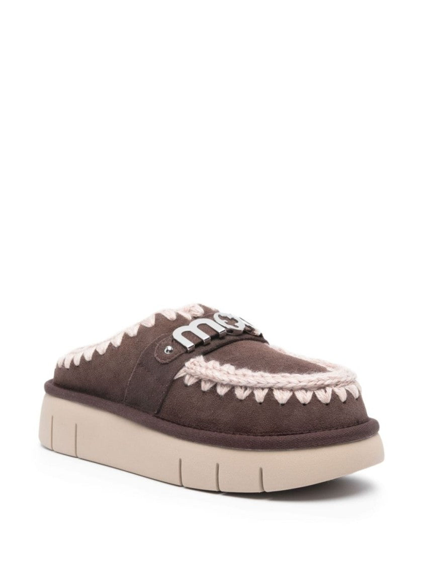 Mou Plush Double Face Sheepskin Sandals