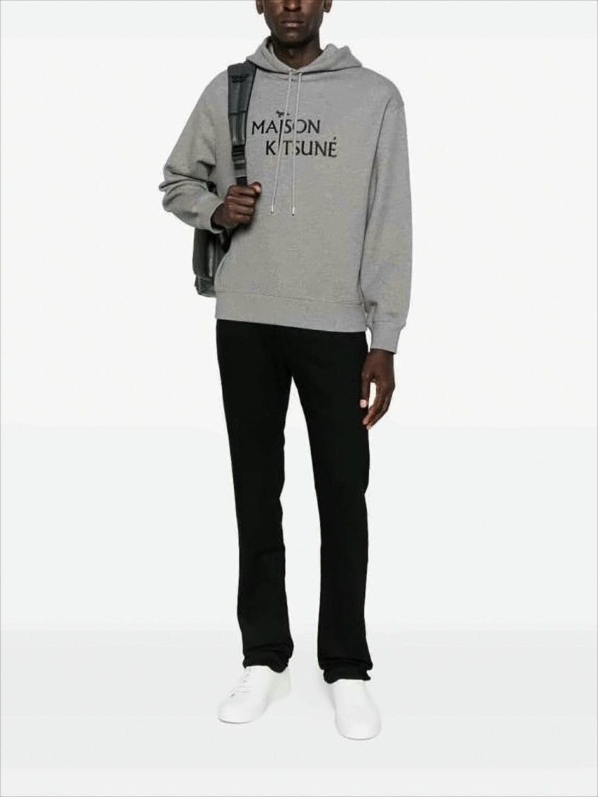 Maison Kitsuné Relaxed Fit Cotton Hoodie With Bold Logo