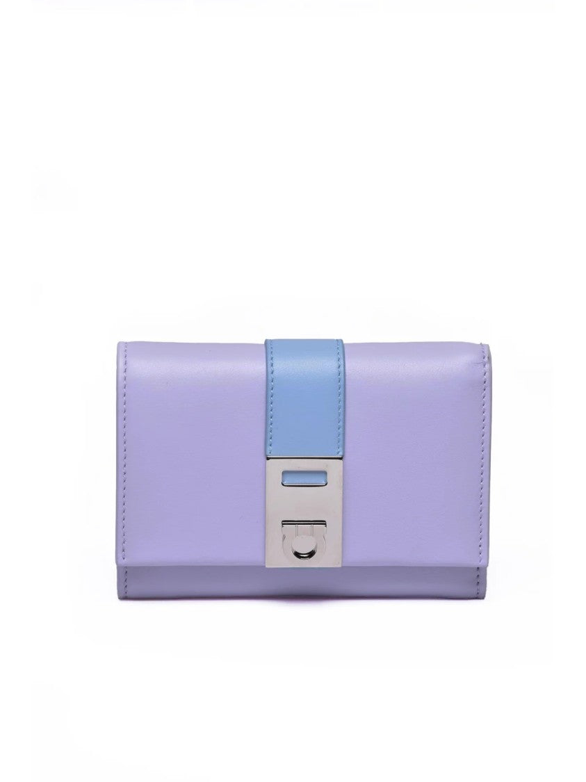 Ferragamo Purple Leather Wallet