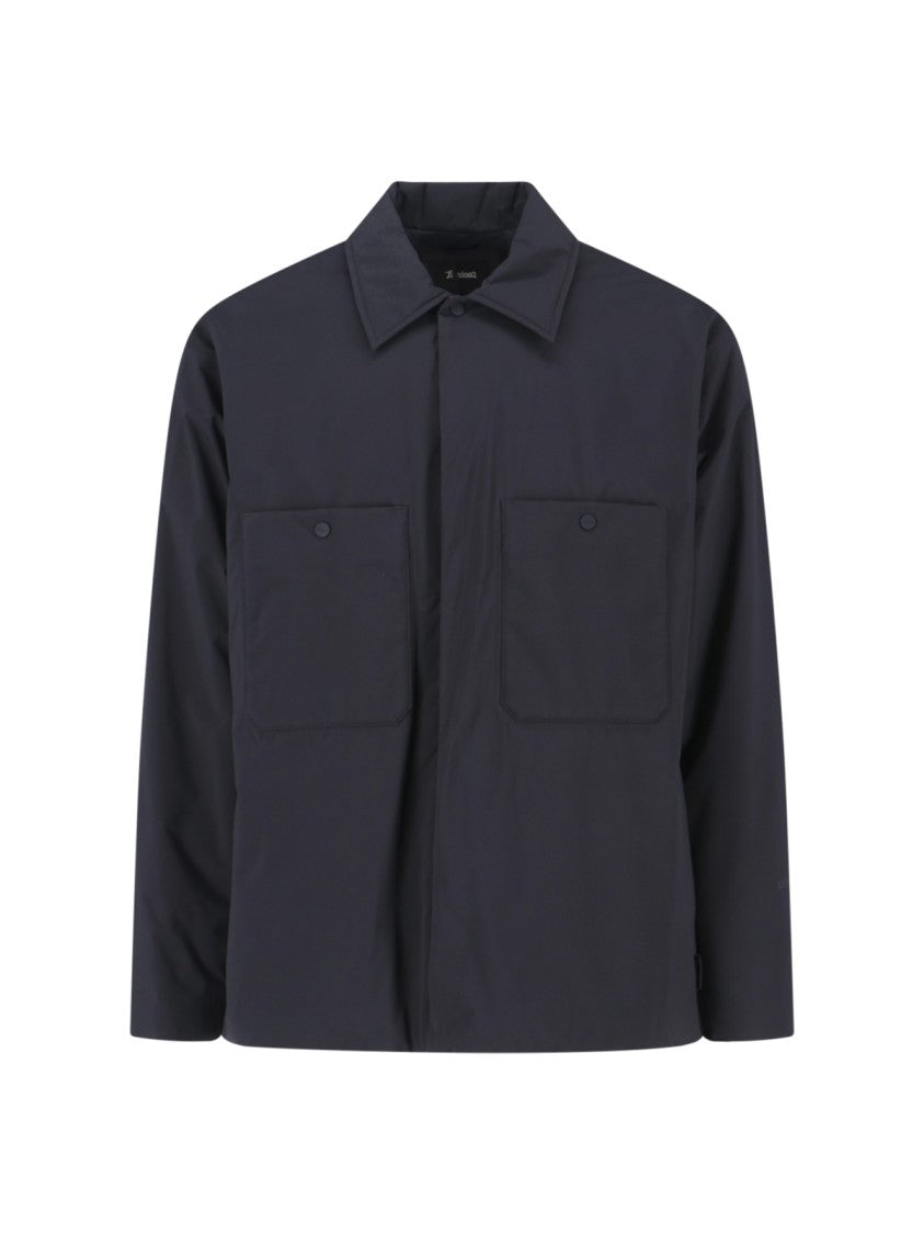 Laminar Black Jacket With Tailored Fit And Zipper Closure