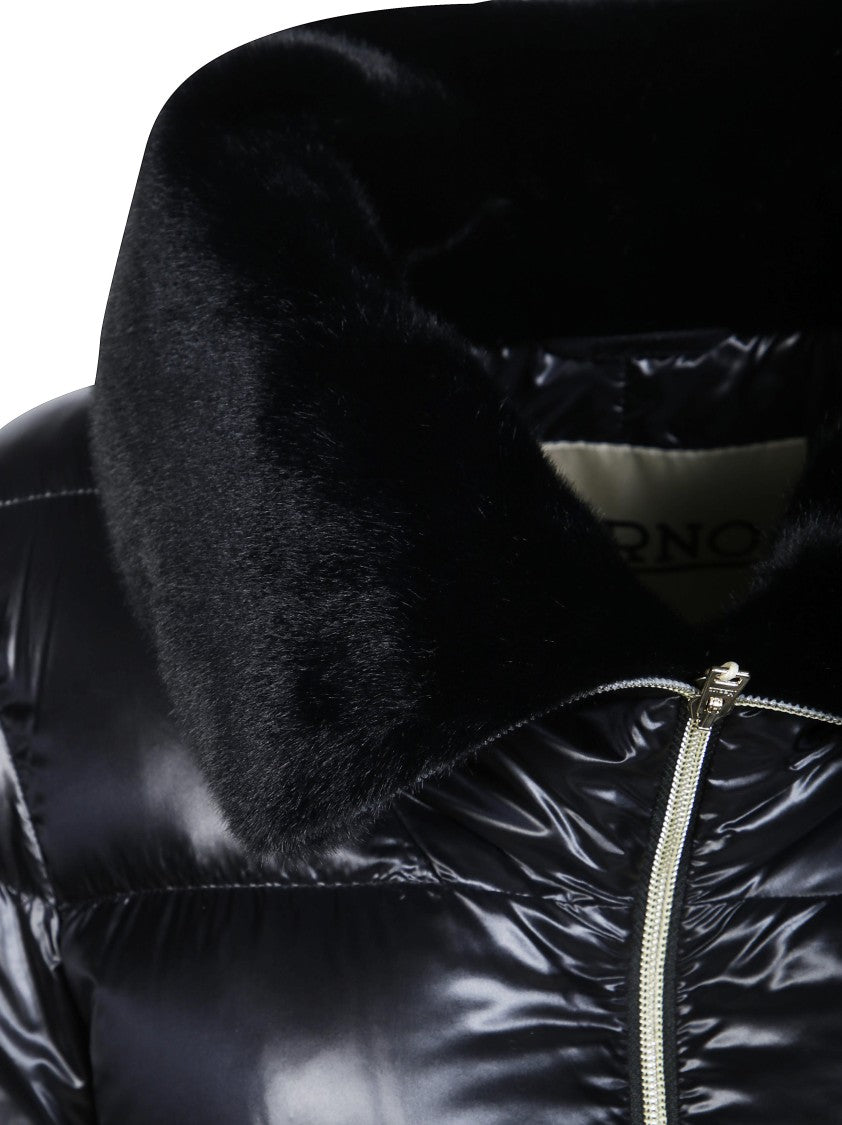 Herno A-Shape Ultralight Faux Fur Collar Down Jacket