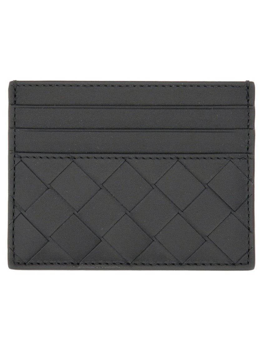 Bottega Veneta Woven Calfskin Credit Card Holder
