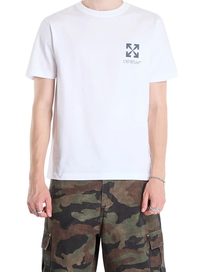 Off-White Short-Sleeve Regular Fit Tee With Arrow Graphic
