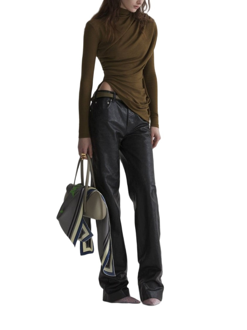 Mugler Asymmetrical Draped Flowing Panel Top