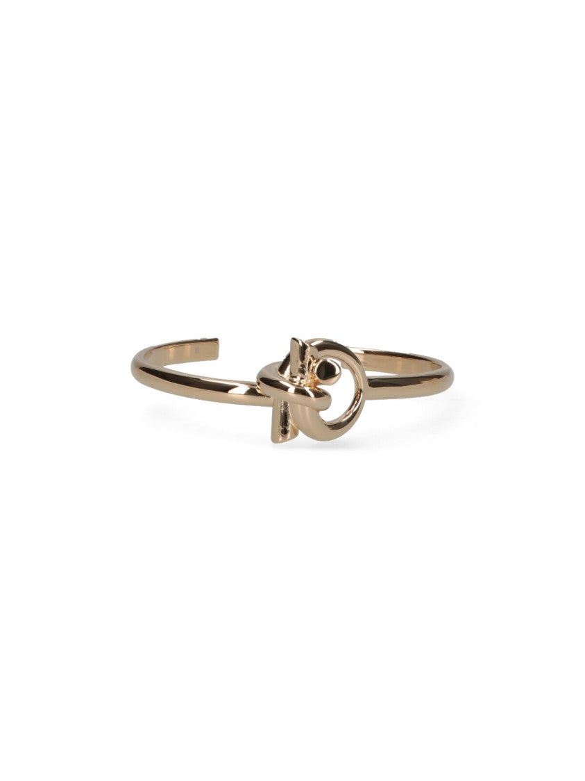 Ferragamo Gold-Tone Bracelet With Circular Motif
